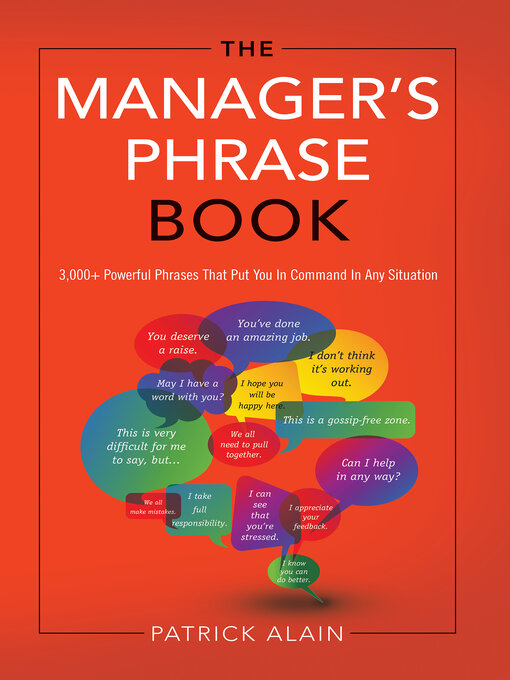 Title details for The Manager's Phrase Book by Patrick Alain - Available
